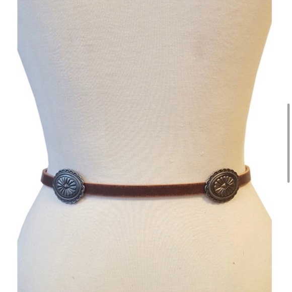 1 left! Boho Western Brown 4 CONCHO gunmetal decor - Picture 3 of 8